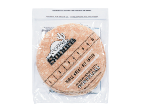 Whole Wheat Tortilla, 10 In (Case) - 864.0 G
