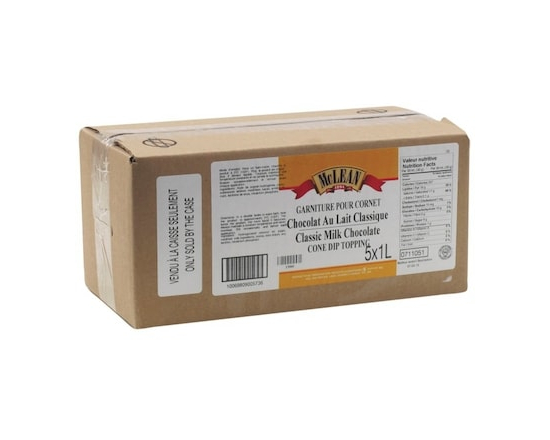 Garniture pour cornet McLEAN, chocolat au lait classique - 5.0 L
