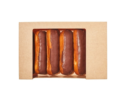 Chocolate Tpped Long John Donut 6 pack - 649.0 G