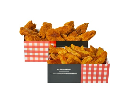 9 Chicken Tenders with Wedges and Mac & Cheese (After 11am) - 819.0 G