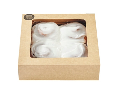 Cinnamon Buns with Danish Icing, 4 Pack - 326.0 G