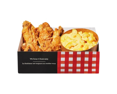 4 Piece Breaded Wings with Mac & Cheese (After 11am) - 407.0 G