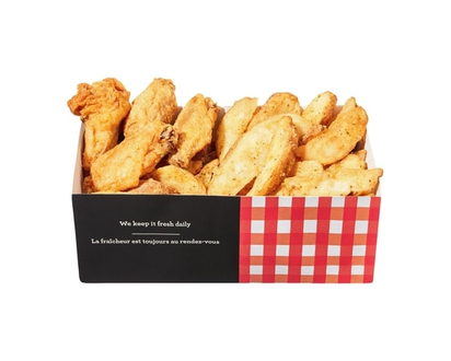 4 Piece Breaded Wings with Wedges (After 11am) - 392.0 G