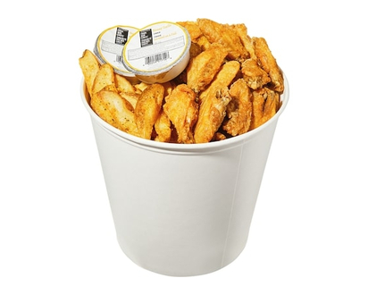 30 Wing Bucket with Potato Wedges (After 11am) - 2050.0 G