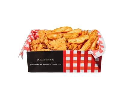 6 Chicken Waffle Bites with Wedges (Available After 11am) - 320.0 G