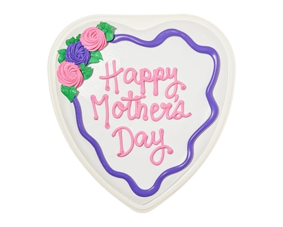Mother's Day Heart Shaped Vanilla Cake, 8 Inch - 479.0 G