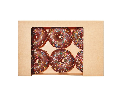 Chocolate Dip Sprinkle Donuts 6 Pack - 450.0 G