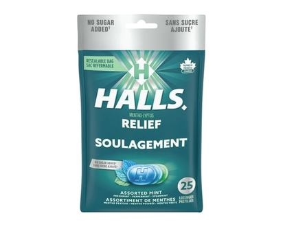 Pastilles à saveur de menthe offertes en sac refermable Mentho-Lyptus - 25.0 EA