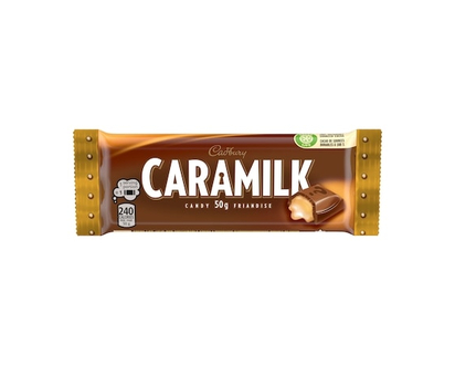 CARAMILK Chocolatey Candy Bars, Caramel, 100% sustainably sourced cocoa (Pack of 48) - 50.0 G