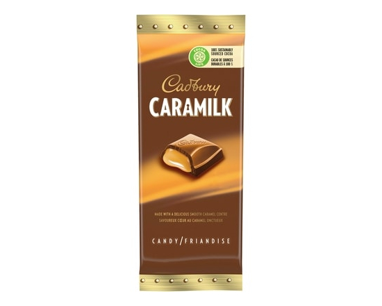 CARAMILK Chocolatey Candy Bar, Caramel, 100% sustainably sourced cocoa (Pack of 19) - 100.0 G