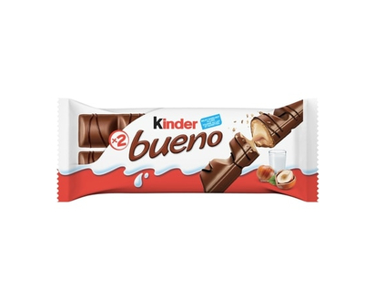 BUENO Milk Chocolate and Hazelnut Cream Candy Bars, Case Pack of 20 Candy Bars - 43.0 G
