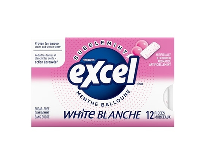 Excel White, Bubblemint - 12.0 EA