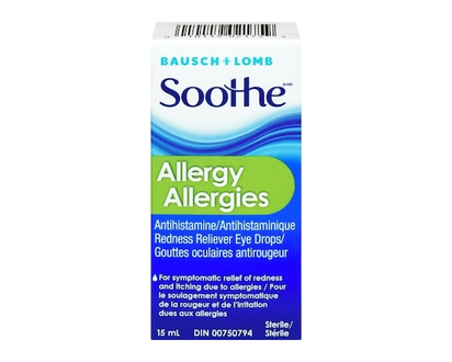 Bausch+Lomb Soothe Antihistamine/Decongestant Eye Drops Allergy - 15.0 ML