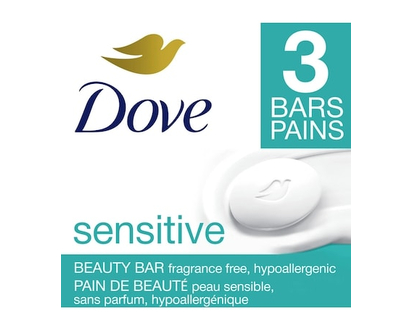 Dove Beauty Bar for Softer Skin, Hypoallergenic Sensitive Skin - 318.0 G