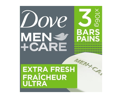 Dove Men+Care Extra Fresh Bar Soap Hand & Body & Face & Shave soap bar - 318.0 G