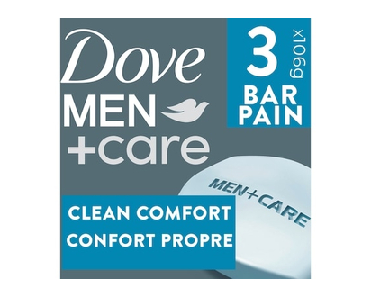 Dove Men+Care Body and Face Bar soap for clean skin Clean Comfort - 318.0 G