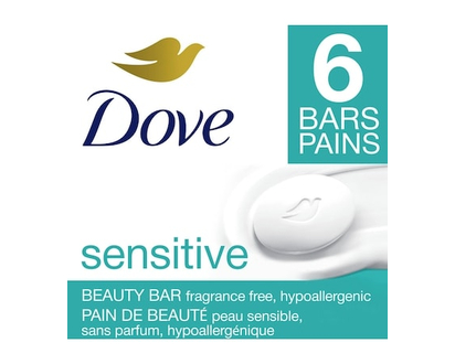 Dove Pain de Beauté sans parfum, hypoallergénique peau sensible - 637.0 G