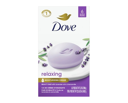 Dove Beauty Bar Soap Relaxing Lavender Oil & Chamomile - 637.0 G