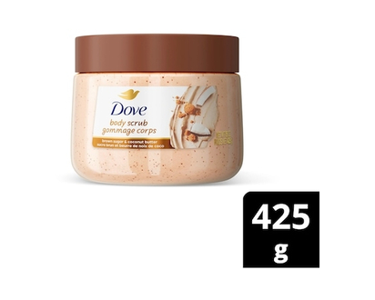 Dove  Body Scrub For Silky Smooth Skin, Brown Sugar & Coconut Butter Exfoliates & Restores Skin's Natural Nutrients, 425g - 425 G