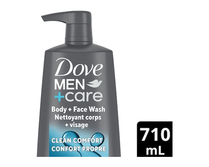Dove Nettoyant corporel avec Technologie Nourrissante Micromoisture DOVE MEN+CARE Clean Comfort avec Pompe, 710 ml - 710 ML