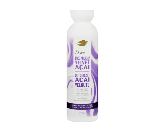Body Wash Rice Milk & Velvet Acai Cleansing & Moisturizing - 517.0 ML