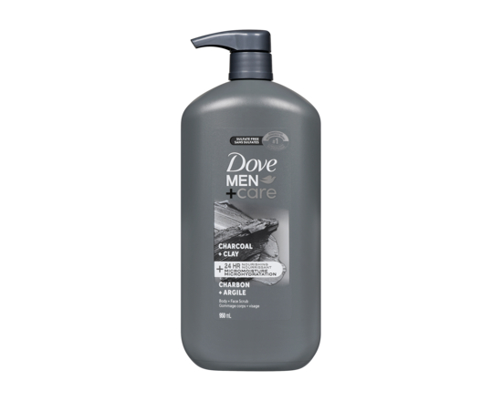 Body+Face Scrub Hydrating Charcoal+Clay 24hr Nourishing - 950.0 ML