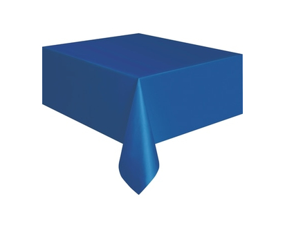 Unique Plastic Tablecloth Rectangular, Royal Blue - 1.0 EA