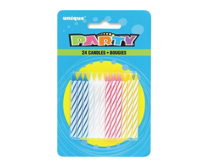 Unique Multicolor Spiral Birthday Candles, 24ct - 1.0 EA