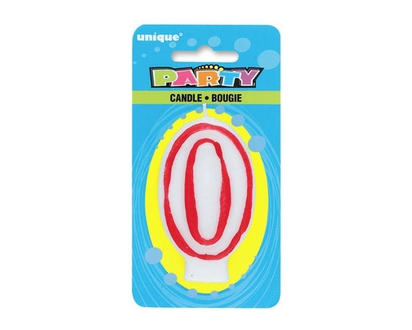 Unique Number 0 Deluxe Birthday Candle - 1.0 EA