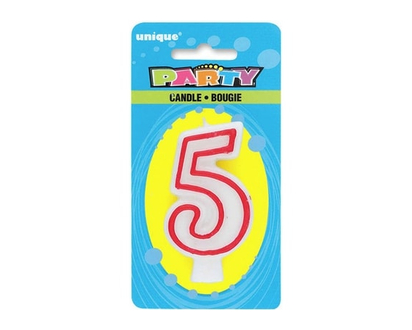 Unique Number 5 Deluxe Birthday Candle - 1.0 EA