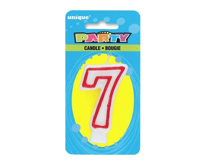 Unique Number 7 Deluxe Birthday Candle - 1.0 EA