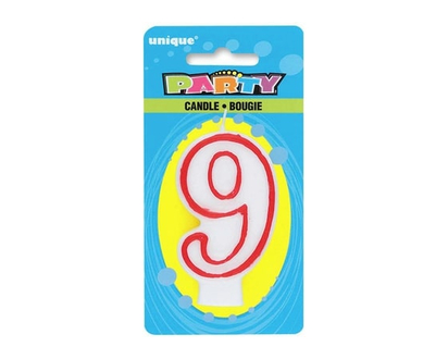 Unique Number 9 Deluxe Birthday Candle - 1.0 EA