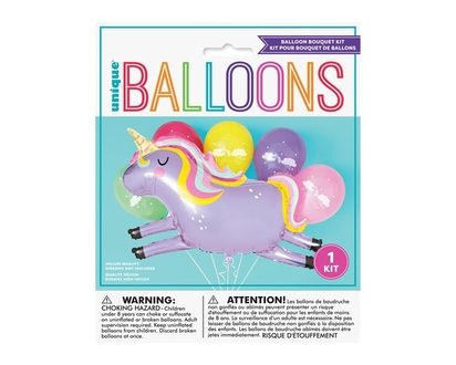 41 1/4 Giant Unicorn Foil Balloon with 5 12 Latex Balloons - 1.0 EA