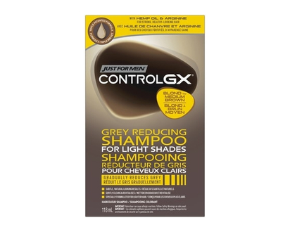 Just For Men Control GX Light Shades Grey Reducing Shampoo, For Lighter Shades of Hair - 118 ML