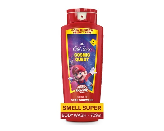 Body Wash For Men, Cosmic Quest, Scent Of Star Showers, X The Super Mario Galaxy Movie, 24/7 Shower - 709.0 ML