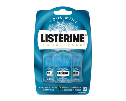Listerine PocketPaks Breath Strips, Cool Mint 72 count - 72 EA