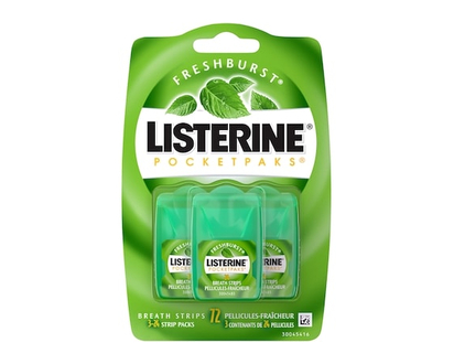 Listerine PocketPaks Breath Strips, Fresh Burst 72 count - 72 EA
