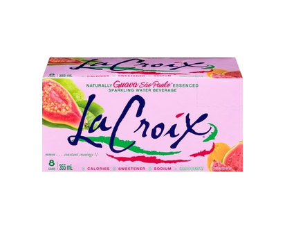 Lacroix Beverage Sparkling Water Beverage Naturally Guava São Paulo Essenced, Case - 355.0 ML