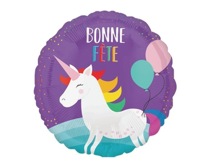 9 Inch Bonne Fete Air Filled Balloon - 1.0 EA