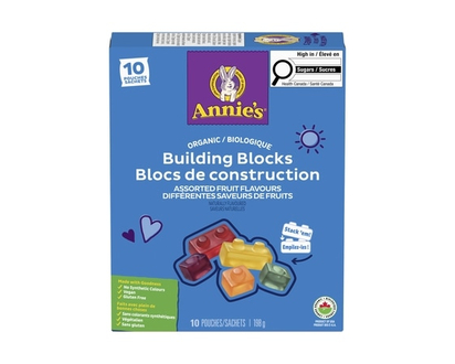 Annie's Organic Building Blocks Assorted Fruit Flavours - 198.0 G