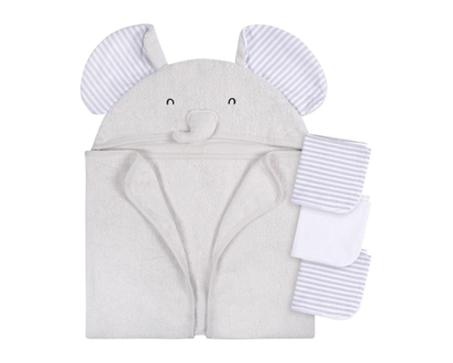 Gerber 4-Piece Bath Set, Grey Elephant - 1.0 EA