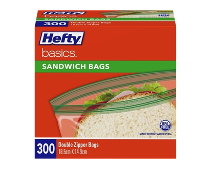 Hefty Sandwich Bags, 300 Bags - 300.0 EA