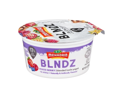 Mehadrin Blended Lowfat Yogurt Mixed Berry, 1% Milkfat - 113.0 G