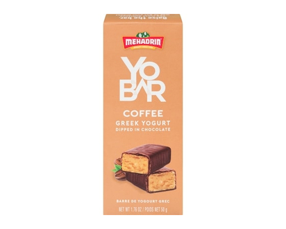 Mehadrin Yobar Greek Yogurt Bar, Coffee - 50.0 G