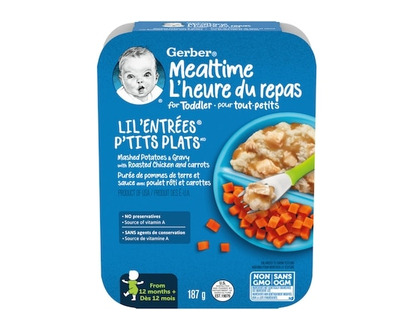 Gerber MEALS Mashed Potatoes & Gravy With Roasted Chicken & Carrots - 187.0 G