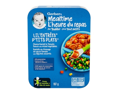 Gerber MEALS Cheese Ravioli In Tomato Sauce With Mixed Vegetables - 187.0 G