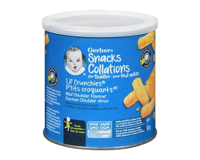 GERBER LIL’ CRUNCHIES, Mild Cheddar, Toddler Snacks - 42 G