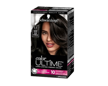 Schwarzkopf Color Ultime – Crème colorante permanente pour cheveux – Noir corbeau 1.1 - 60.0 ML