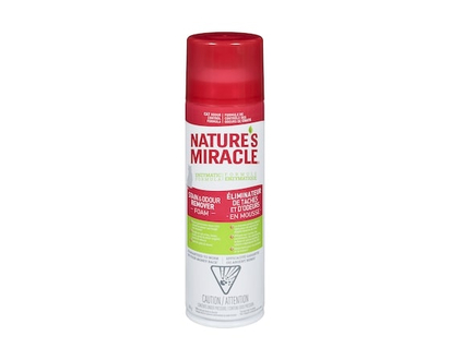 Nature's Miracle Éliminateur de taches et d'odeurs en mousse formule de contrôles des odeurs de chats - 496.0 G