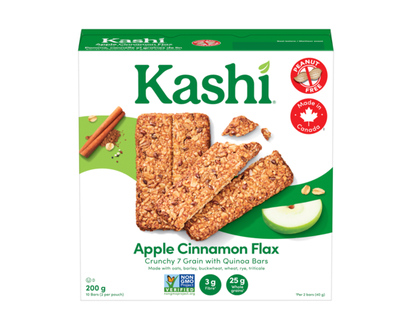 Kashi Crunchy 7 Grain With Quinoa Bars Apple Cinnamon Flax - 200.0 G